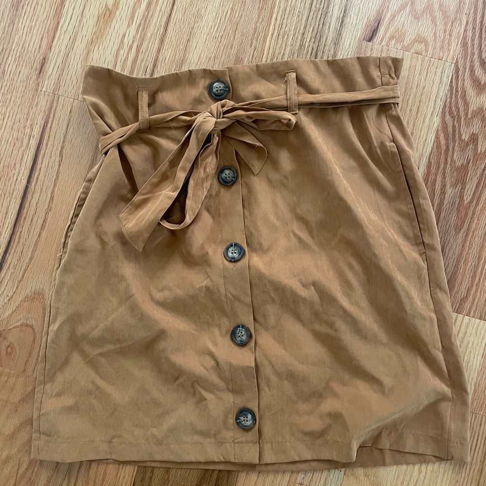Faux suede skirt!